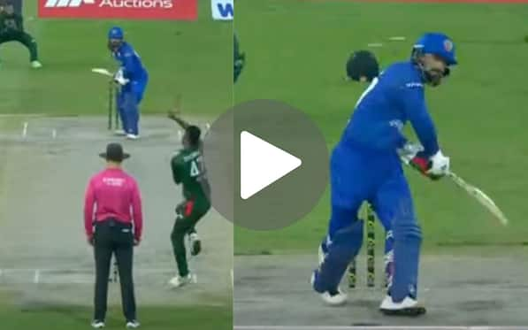 [Watch] Rashid Khan Embarrassed By Shoriful Islam After His Tennis Shot Goes Wrong